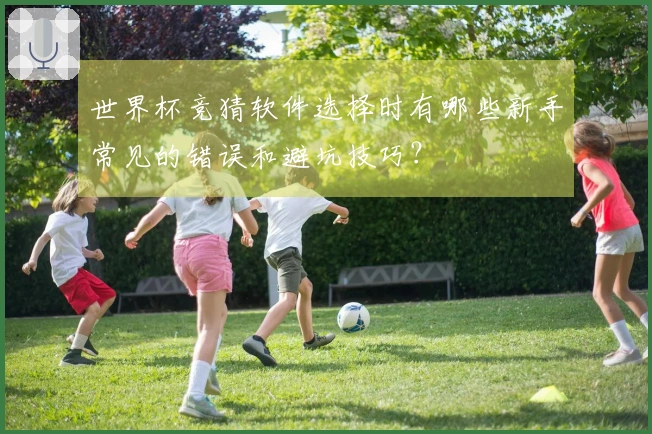 世界杯竞猜软件选择时有哪些新手常见的错误和避坑技巧？